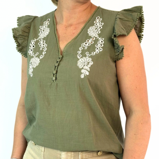 Camiseta Blanca con Mangas de Encaje | Estilo Sofisticado y Cómodo